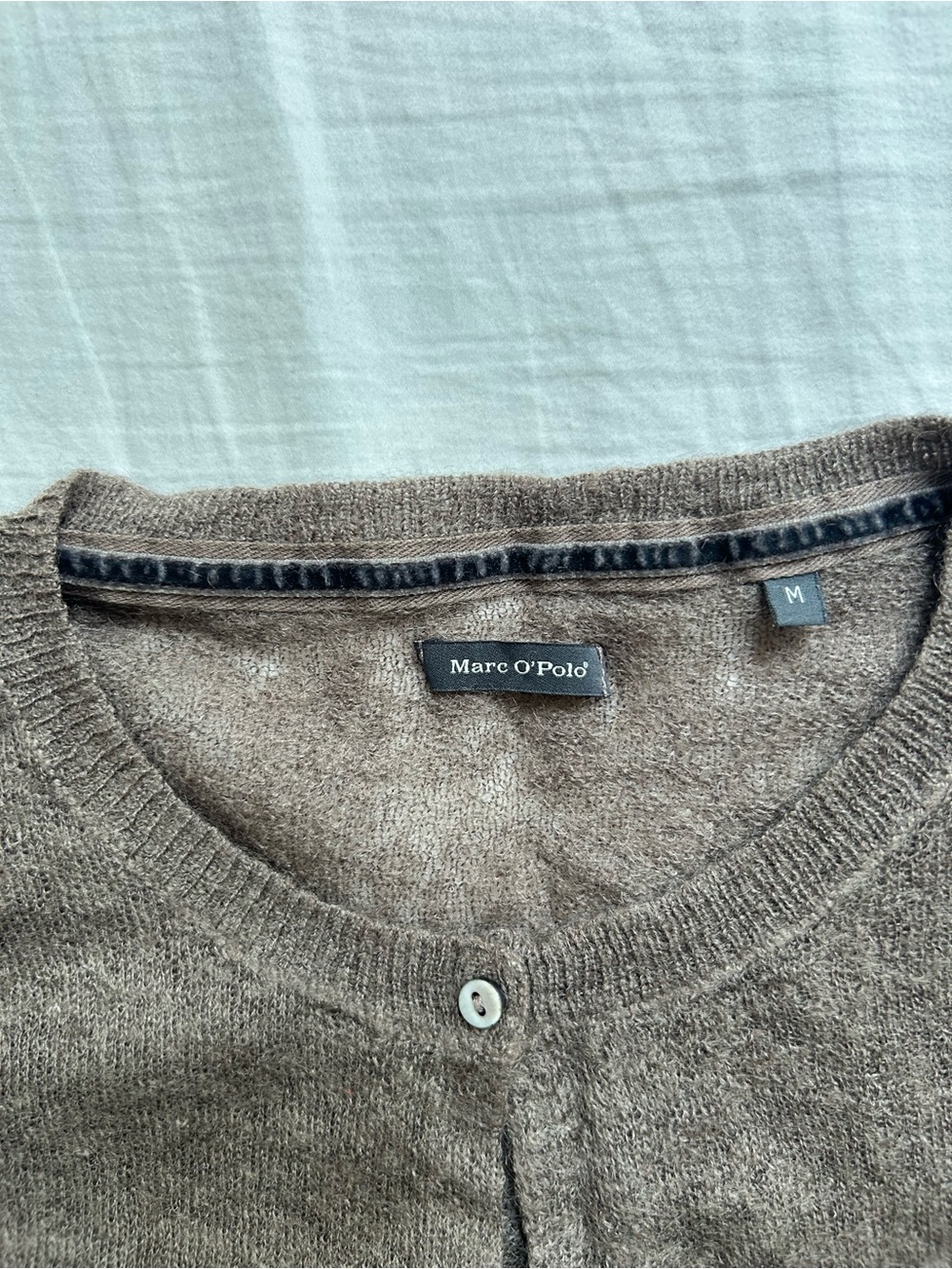 Marc O'Polo Women's Taupe Thin Button-Front Cardigan